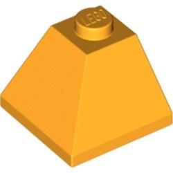 3045-110 Dakpan 45 graden 2x2 hoek buitenzijde oranje, lichthelder NIEUW *1L000