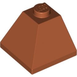 3045-68 Dakpan 45 graden 2x2 hoek buitenzijde oranje, donker NIEUW *1L000