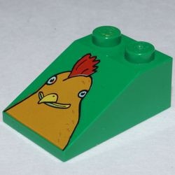 30474pb07-6G Dakpan bedrukt 33 3x2 glad met McDonalds Chicken groen gebruikt *5R000