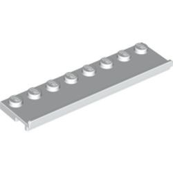 30586-1G Platte plaat 2x8 met deurrail (breed) wit gebruikt *1L291+7