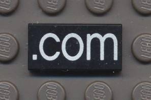 3069bpb0228-11 Tegel 1x2 'COM' zwart NIEUW *0D008