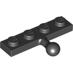 3184-11G Platte plaat 1x4 met trekhaak zwart gebruikt *0L000