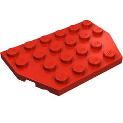 32059-5 Platte plaat 4x6 twee afgekapte hoeken (8+12 noppen) rood NIEUW *