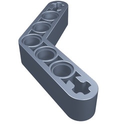32348-78G Technic, Hefbalk 1x7 (4x4) gebogen dik blauw, metal gebruikt *1D000