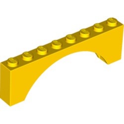 3308-3 Steen, boog 1x8x2 hoog (niet-verhoogd) geel NIEUW *1L270+266