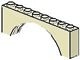 3308-33G Steen, boog 1x8x2 hoog (niet-verhoogd) geel, licht gebruikt *1R000