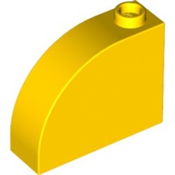 33243-3 Steen, 1x3x2 ronde top 90 graden massief geel NIEUW *1L112