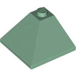 3675-48G Dakpan 33 graden hoek 3x3 BUITENZIJDE groen, zandkleurig gebruikt *1L000