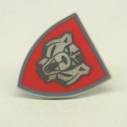 3846pb016-99 Schild driehoek met beer motief grijs, zeer licht (blauwachtig) NIEUW *0L0000