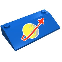 3939p91-7G Dakpan 33 graden 3x6 Classic Space Logo GROOT blauw gebruikt *5R000