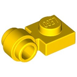 4081b-3 Platte plaat 1x1 met gesloten clip (dikke ring) geel NIEUW *1L289/5