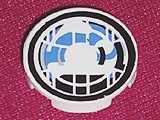 4150pb028-1G Tegel 2x2 rond koplamp (Sticker) wit gebruikt *5T07-01