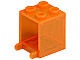 4345-18G Box 2x2x2 opening voorkant open noppen transparant neonoranje gebruikt *5K000