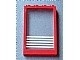 4347pb07-5G Raam 1x4x5 met vast glas, vijf witte strepen (Sticker) rood gebruikt *5S058