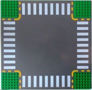 44343pb01-6G Wegenplaat 32x32 kruispunt groen gebruikt *3K000