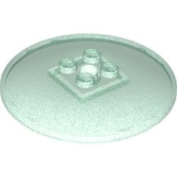 44375b-223 Schotel 6x6 MASSIEVE noppen satijn- transblauw NIEUW *1R026