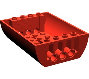 45410-5G Omgekeerde dakpan rond 8x6x2 dubbel (oa cabine) rood NIEUW *