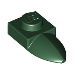 49668-80 Platte plaat 1x1 met tand IN VERLENGDE groen, donker NIEUW *1L292+3