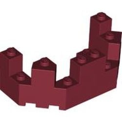 6066-59G Kasteel- kantelen 4x8x2 1/3 rood, donker gebruikt *