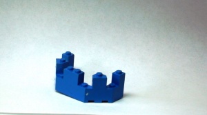 6066-7G Kasteel- kantelen 4x8x2 1/3 blauw gebruikt *