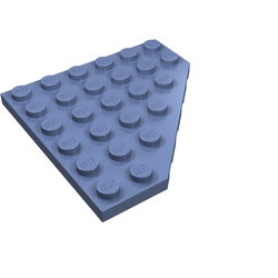 6106-55 Platte plaat 6x6 afgekapte hoek blauw, zandkleurig NIEUW *
