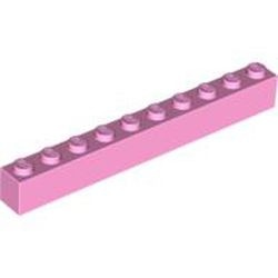 6111-104 Steen 1x10 roze, helder NIEUW *5K0000