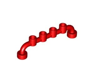 6140-5 Balk met vier noppen rood NIEUW *1L051