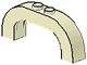 6183-33G Steen, boog180 graden 1x6x2 boven rond geel, licht gebruikt *1R034