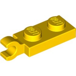63868-3 Platte plaat 1x2 HORIZONTALE clip korte einde (in verlengde) geel NIEUW *1L290