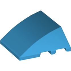 64225-153 Steen, wig 4x3 geen noppen bovenop blauw, donkerazuur NIEUW *