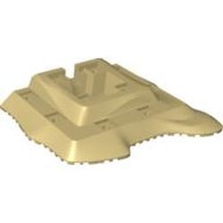64649-2 Basisplaat 18x22 reliëf 2 verdiepingen geen noppen crème NIEUW *1W000