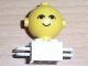 685px1c01-1G Geel hoofd met smile, witte schouder (Voor Homemaker grote poppen) Wit (gebruikt)