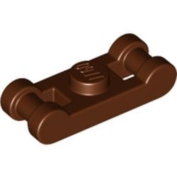 78257-88 Platte plaat 1x1 met gesloten hendel TWEE MAAL OP KOP bruin, roodachtig NIEUW *1L295