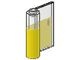 802-3G Deur 1x3x3 rechts met ruit boven verticale hendel geel gebruikt *1L0000