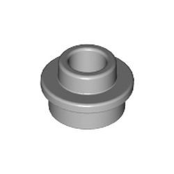 85861-86 Platte plaat 1x1 rond MET GAT IN MIDDEN grijs, licht (blauwachtig) NIEUW *1L143