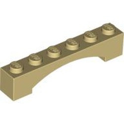 92950-2 Steen, boog 1x6x1 hoog VERHOOGDE BOOG crème NIEUW *1L267