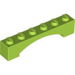 92950-34 Steen, boog 1x6x1 hoog VERHOOGDE BOOG lime NIEUW *1L267