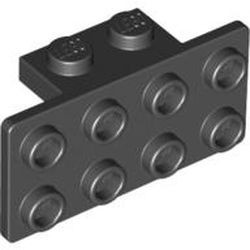 93274-11G Verbindingsplaat 1x2- 2x4 (breed) zwart gebruikt *1L0000