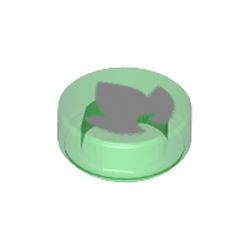 98138pb030-20 Tegel 1x1 ROND met power patroon transparant groen NIEUW *0L0000