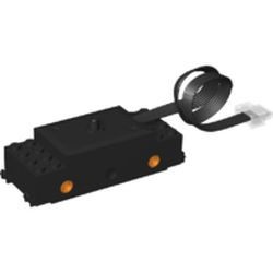 bb0896c01-11 Treinmotor 9 volt systeem (RC POWERED UP!)) ZONDERas wielen MET Power Up aansluiting zwart gebruikt *5D0000