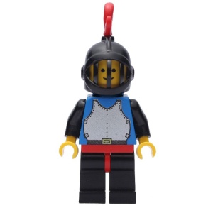 cas218G Chain Mail - zwarte helm. Zwarte benen en rode pluim gebruikt *0M0000