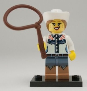 col08-4 MINIPROMO Cowgirl met lasso en standaard NIEUW *0M0000