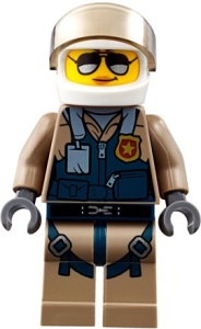 cty832 Mountain Police- Officer, vrouw piloot met helm en vizier NIEUW *0M0000