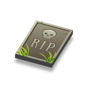 CUS1062 HALLOWEEN- R.I.P. zwart NIEUW *0A000