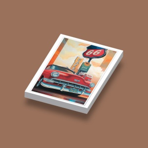 CUS1078 Café Route 66 USA wit NIEUW *0A000