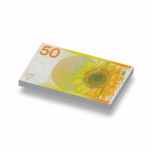 CUSE8153 Tegel 1x2 50 gulden Zonnebloem wit *0A000