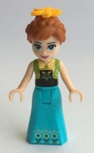 dp019 Disney Prinsess- Anna, medium azuur jurk NIEUW *0M0000
