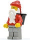 hol006G KERSTMAN Met mandje lichtgrijze benen gebruikt *0M0000