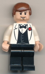 iaj024G Indiana Jones- Witte Tuxedo jas gebruikt *0M0000