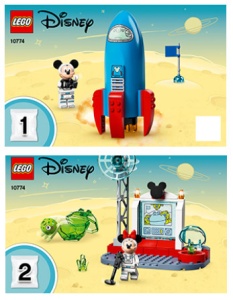 INS10774 10774 BOUWBESCHRIJVING Mickey & Minnie Mouse ruimteschip NIEUW *